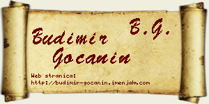 Budimir Gočanin vizit kartica